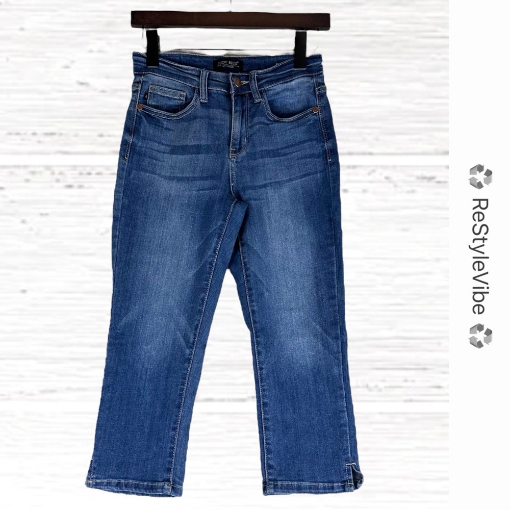 JUDY BLUE Women’s Size 1/25 Denim Jeans Skinny Fit Capri Style Stretch